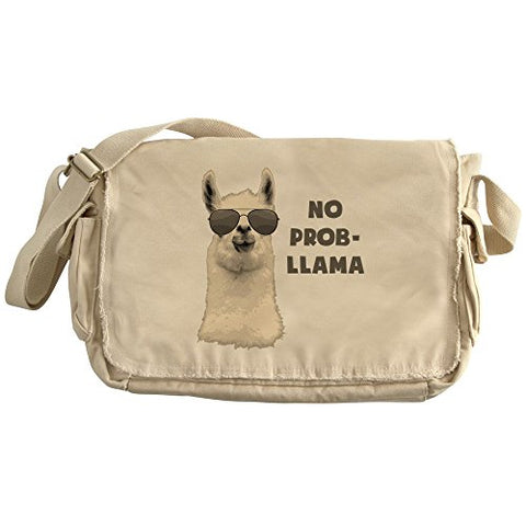 Cafepress - No Problem Llama - Unique Messenger Bag, Canvas Courier Bag