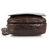 Sealinf Men'S Leather Outdoor Chest Cross Body Bag Fanny Backpack (Deep Brown)