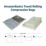 Amazonbasics Travel Rolling Compression Bags, No Vacuum, 8 Piece