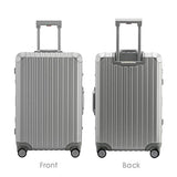 All Aluminum Hard Shell Luggage Hardside Suitcase With Spinner Wheels By Sindermore (Carbon Fiber Silver, 29 inch)