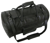 AmeriLeather Leather Dual Zippered Duffel (Black)