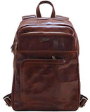 Floto Leather Backpack with 2 Laptop Compartments