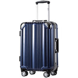 Coolife Luggage Aluminium Frame Suitcase with TSA Lock 100% PC (20in)