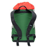 Flowfold Lightweight Packable Cinch Pack Minimalist Backpack - Made In Usa - Green & Silver