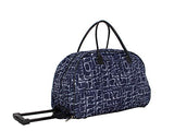 Nicole Miller Wheeled Duffel Carry On Bag (14in, Signature Navy)
