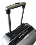 3 Pc Luggage Set Hardside Rolling 4Wheel Spinner Upright Carryon Travel Abs Silver