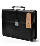 Zlyc Men Vintage Retro Pu Leather Messenger Shoulder Bag Satchel Business Briefcase Black