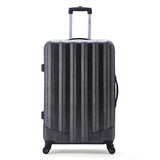 Rockland Luggage 3 Piece Metallic Upright Set, Carbon, Medium