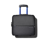 Zero Halliburton New York Greenwich 2-Wheeled Business Case, Rolling Nylon Briefcase in Blue