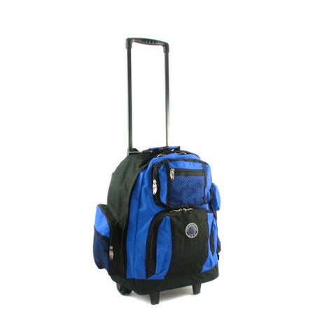 Transworld Roll-Away Deluxe Rolling Backpack - Royal Blue