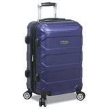 Dejuno Logan 3-Piece Hardside Spinner Combination Lock Luggage Set, Navy