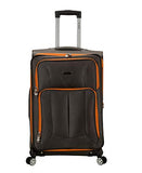 Rockland 4pc Impact Spinner Luggage Set, Charcoal
