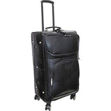AmeriLeather Croco-Print 27" Checked Spinner Luggage (Black Croco)