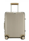 Rimowa Topas Titanium Carry on Luggage 20 Inch Cabin Multiwheel 32L Suitcase Light Bronze