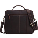 Mens Vintage Real Leather Shoulder Bag Berchirly Leather Menssenger Bag Light Brown