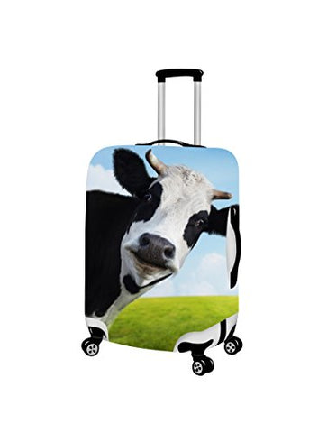 Bigcardesigns Cow Travel Luggage Protective Covers For 26"-30" Suitcase Elastic