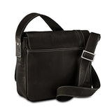 David King & Co. Deluxe Medium Messenger with Inlay, Cafe, One Size