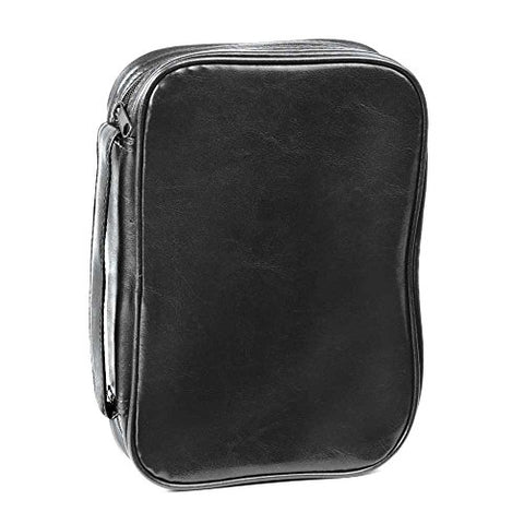 Black Leatherette 11 X 12 Inch Bible Cover Case With Handle