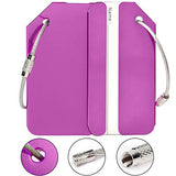 Aluminum Luggage Tags Holders, Luggage Baggage Identifier by LouisJoeYu(Purple-5)