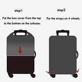 Luggage Cover,Clear PVC Transparent Travel Suitcase Protector Dust-proof Cover for 20-28 Inch Luggage (20" Luggage, Wine Red)