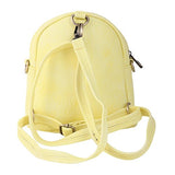 Damara Girl's Chic Tassel Zipper Pouch Front Mini Versatile Backpack,Yellow