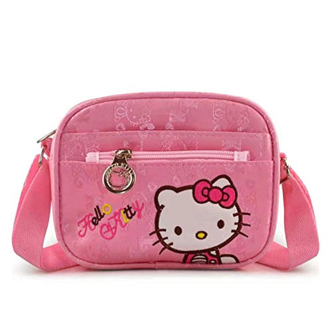 Hello Kitty Bag, Hello Kitty Purse for Girls-Pink KT Cat Crossbody Bag, Hello Kitty Mini Pink Small Shoulder Handbag for Girl, Mini Travel Bag for Girls, KT Cat Purse for Girls.