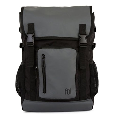 ful Alpha Laptop Backpack, Grey, One Size