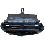 Ben Sherman Leather Single Compartment 15" Laptop Messenger Bag (RFID), Black