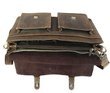 Leather Laptop Messenger Bag Vintage Briefcase Satchel for Men and Women- 16 Inch by Vintage