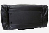AmeriLeather Leather Dual Zippered Duffel (Black)