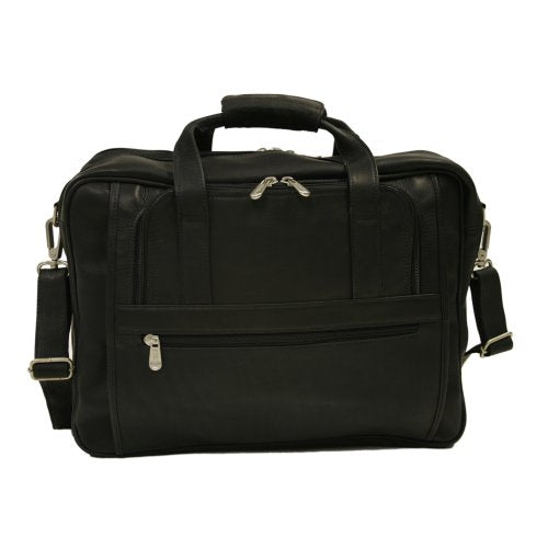Piel Leather Large Ultra Compact Computer Bag, Black, One Size