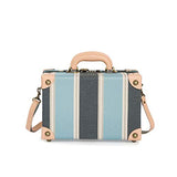 COTRUNKAGE Small 12" Women Canvas Carry On Luggage Cosmetic Bag for Girls (Sky Blue, 12")