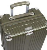 Dejuno Moda Scratch Resistant 3-Piece Hardside Spinner Luggage Set-Olive