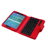 AutumnFall Folio Leather Case+Bluetooth Keyboard for Samsung GALAXY Tab S2 T710 (Red)