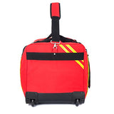 Rolling Firefighter Gear Bag Fireman Equipment Duffel with Wheels Paramedic Wheeled Travel Bags Helmet Pocket