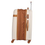 It Luggage Valiant 28" Hardside 8 Wheel Expandable Lightweight Spinner, Cream With Almond Trim