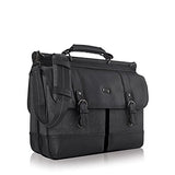 Solo Thompson 15.6 Inch Briefcase with Padded Laptop Compartment, Black/Grey