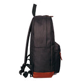 Youngerbaby Pu Leather Bottom 14" Men Women Laptop Backpack Lightweight Portable Daypack For School