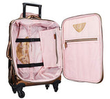 Vue Metallic Lightweight Spinner Carry on Luggage 3pc Carry on Set w/ 22" Luggage, Duffel Bag & Cosmetic Bag (Rose Gold)