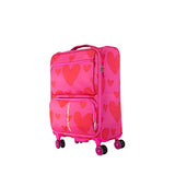 Cloe by Agatha Ruiz de la Prada Checked Medium 24" inch Luggage with 360º-spinner wheels in Magenta Color