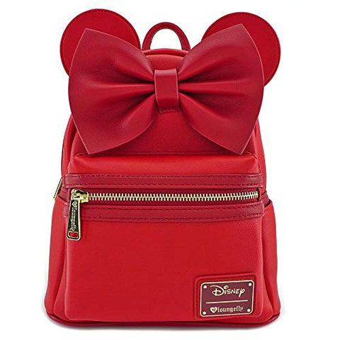 Loungefly Minnie Mouse Red Faux Leather Mini Backpack Standard