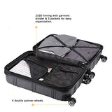 Expandable Spinner Luggage Set,Tsa Lightweight Hardside Luggage Sets, 20" 24"28 Inches Luggage