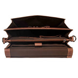 Rushmore Full Grain Leather Briefcase Laptop Bag - Brown