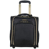 Aimee Kestenberg Women'S Jacquard Python Printed Polyester 2-Wheel Underseater Carry-On, Black