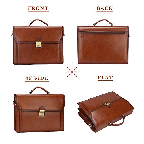 Shop Banuce Vintage Genuine Leather Briefcase Luggage Factory