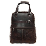 Piel Leather Vintage Laptop Carry-All Convertible Backpack, Vintage Brown, One Size