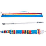 AmazonBasics Beach Umbrella - Blue/Red Striped