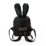 Aibearty Rabbit Ears Backpack Sequins Rucksack Casual Bag