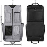 Garment Bags, Large Suit Travel Bag with Pockets & Shoulder Strap, MATEIN Professional Foldable Carry On Bag for Business Trip, Waterproof Luggage Bags for Travel for Men Women, Black