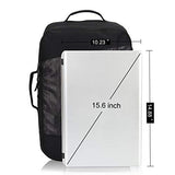 Hynes Eagle 28L Aurora Convertible 19x12x7.5 Flight Approved Carry On Travel Backpack Black Legend